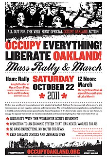 Occupy Oakland poster announcing the October 22 March. Occupy Oakland Poster.jpg