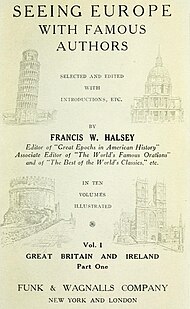 Francis Whiting Halsey's Seeing Europe with Famous Authors (1914) Seeing Europe with famous authors (1914) - frontispiece.jpg