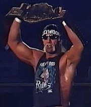 Hollywood Hogan, the WCW World Heavyweight Champion, before his match at Starrcade Starrcade-1997-Hogan.jpg