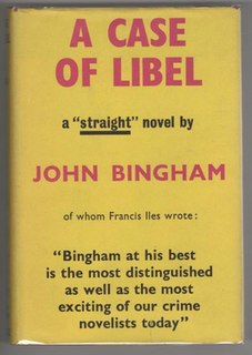 <i>A Case of Libel</i> 1963 novel