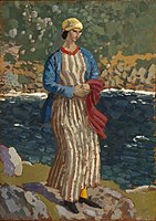 Augustus John, Woman by a Riverbank, 1910–1912, Brooklyn Museum