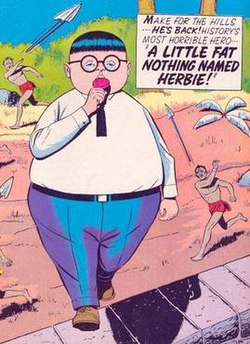 Yang sangat gemuk Herbie makan permen lolipop
