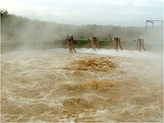 Jet aerators operating in a waste sludge tank at a paper mill. Jet aerator at paper mill.jpg