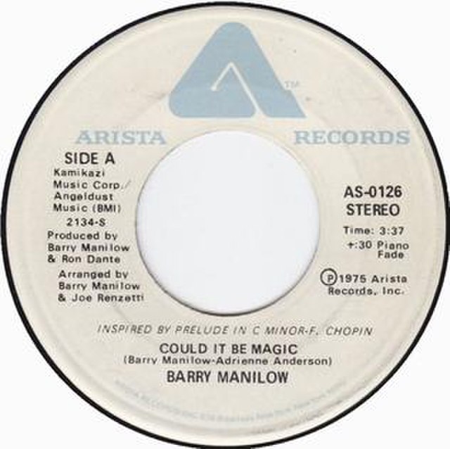 A-side label of 1975 US vinyl single