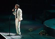 Richard performing in London during the 50th anniversary tour in 2008 Cliffrichard2.jpg