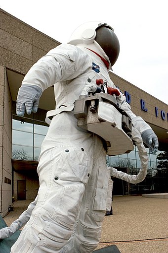Space Statue at the Gerald R. Ford Presidential Museum in Grand Rapids, Michigan