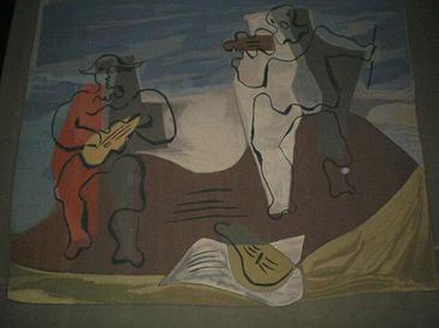 Artist-authorized replica of Pablo Picasso's tapestry for the ballet Mercure