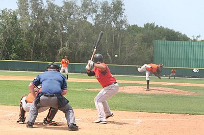 An extended spring training game in Sarasota, Florida, during the 2008 season