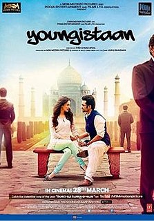 Youngistaan is a 2014 Indian Hindi-language political film directed by Syed Ahmad Afzal. It stars Jackky Bhagnani, Neha Sharma, Farooq Sheikh, Deepankar De and Kayoze Irani. The film is a love story set against the backdrop of Indian politics.