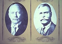 Black-and-white photographs of Crayola's founders Edwin Binney and his cousin, C. Harold Smith, c. 1900