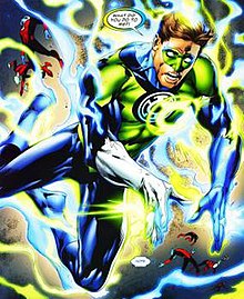 Hal Jordan as a member of two Lantern Corps in Green Lantern vol. 4,#38 (March 2009). BlueLanterns02.jpg
