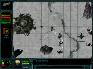 Combat in CyberStorm 2 Cyberstorm2 combat screen.png