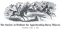 Thumbnail for The Society in Dedham for Apprehending Horse Thieves