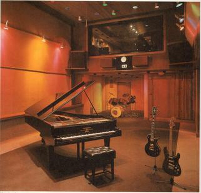 Trident Studios interior circa 1975 from the Studio and the famous Bechstein Piano