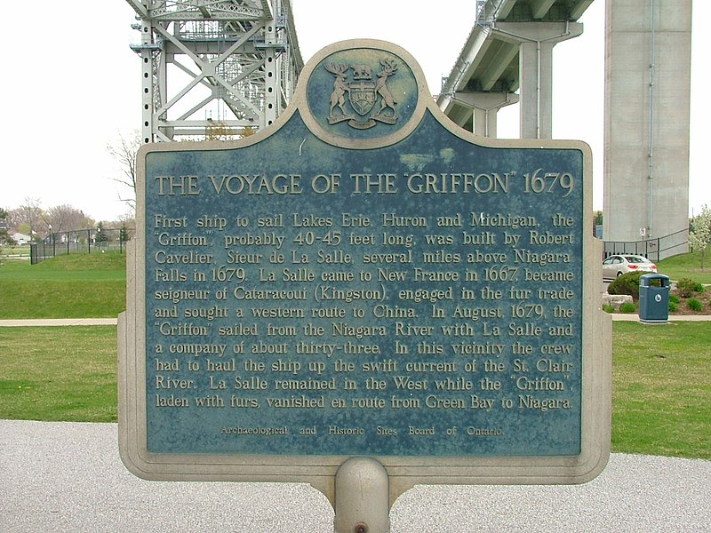 File:Archaeological and Historic Sites Board of Ontario sign - Le Griffon.jpg