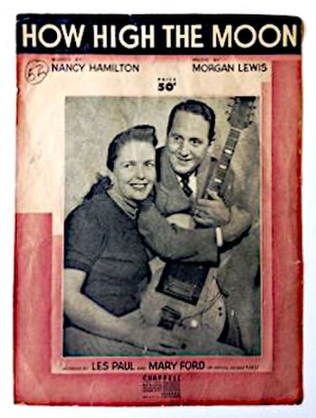 1951 sheet music for the Les Paul and Mary Ford recording, Chappell, New York.