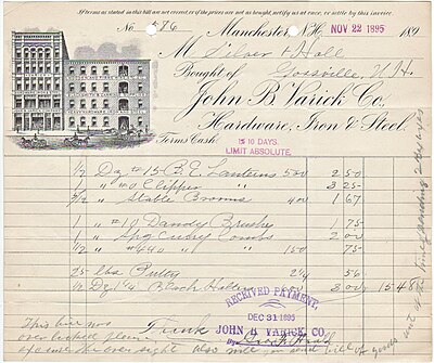 A fancy billhead receipt, dated 1895. JohnB.Varick Billhead.jpg