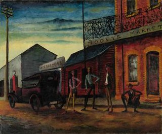 <i>Moodys pub</i> 1941 painting by Russell Drysdale