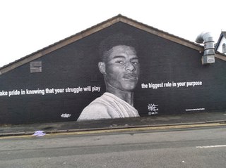 <span class="mw-page-title-main">Mural of Marcus Rashford</span> Mural in Withington, Manchester, United Kingdom