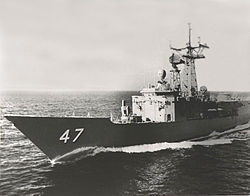 USS Nicholas during her acceptance trials in 1984 USS Nicholas Acceptance Trials.jpg