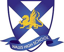 Wales High School Badge, Jan 2012.jpg