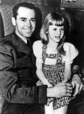 Fonda aged five, with her father, actor Henry Fonda (1943) Henry Fonda and Jane - 1943.jpg