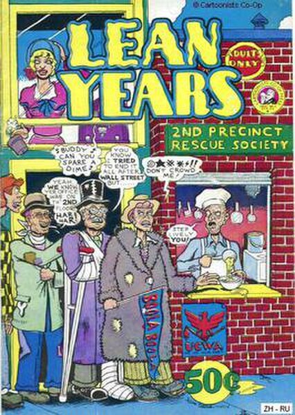 Lean Years (1974), a Cartoonists Co-op Press one-shot with cover art by Deitch.