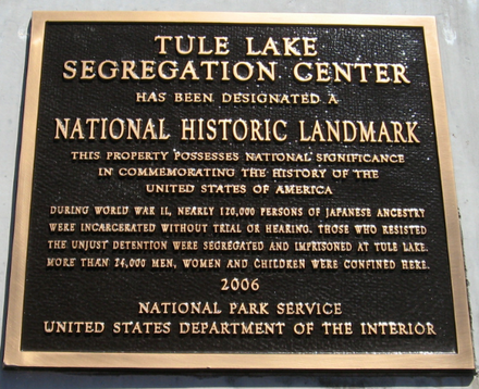 Tule Lake Segregation Center historical marker