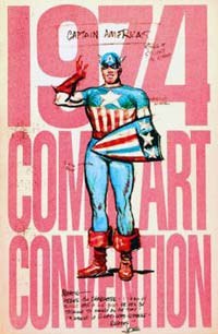 1974 Comic Art Convention program, reprinting Simon's original 1940 sketch of Captain America.