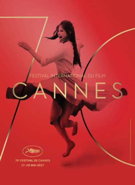 Official poster of the 70th Cannes Film Festival featuring a still of Italian actress Claudia Cardinale at a rooftop in Rome in 1959