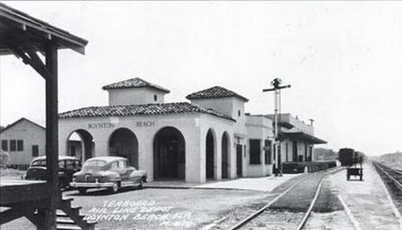 A 1940s view of the Boynton Beach Seaboard Air Line Railroad depot, whose demolition was authorized by the city in 2006