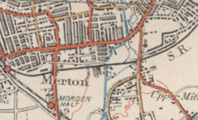 1920s Map of most of South Wimbledon & Colliers Wood Extract of 1920s map of Merton.png