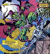 Phil Urich's first appearance as Green Goblin in Web of Spider-Man #125 (June 1995). Art by Steven Butler.