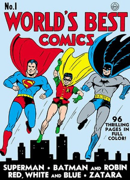 Cover of World's Best Comics #1 (spring 1941).