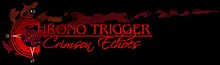 A logo that reads "Chrono Trigger: Crimson Echoes", with the first "C" resembling a clock.