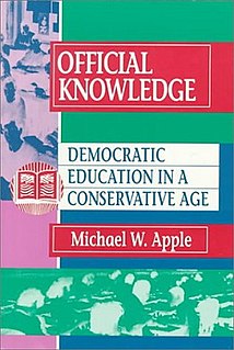 <i>Official Knowledge</i> Political book written by Michael Apple