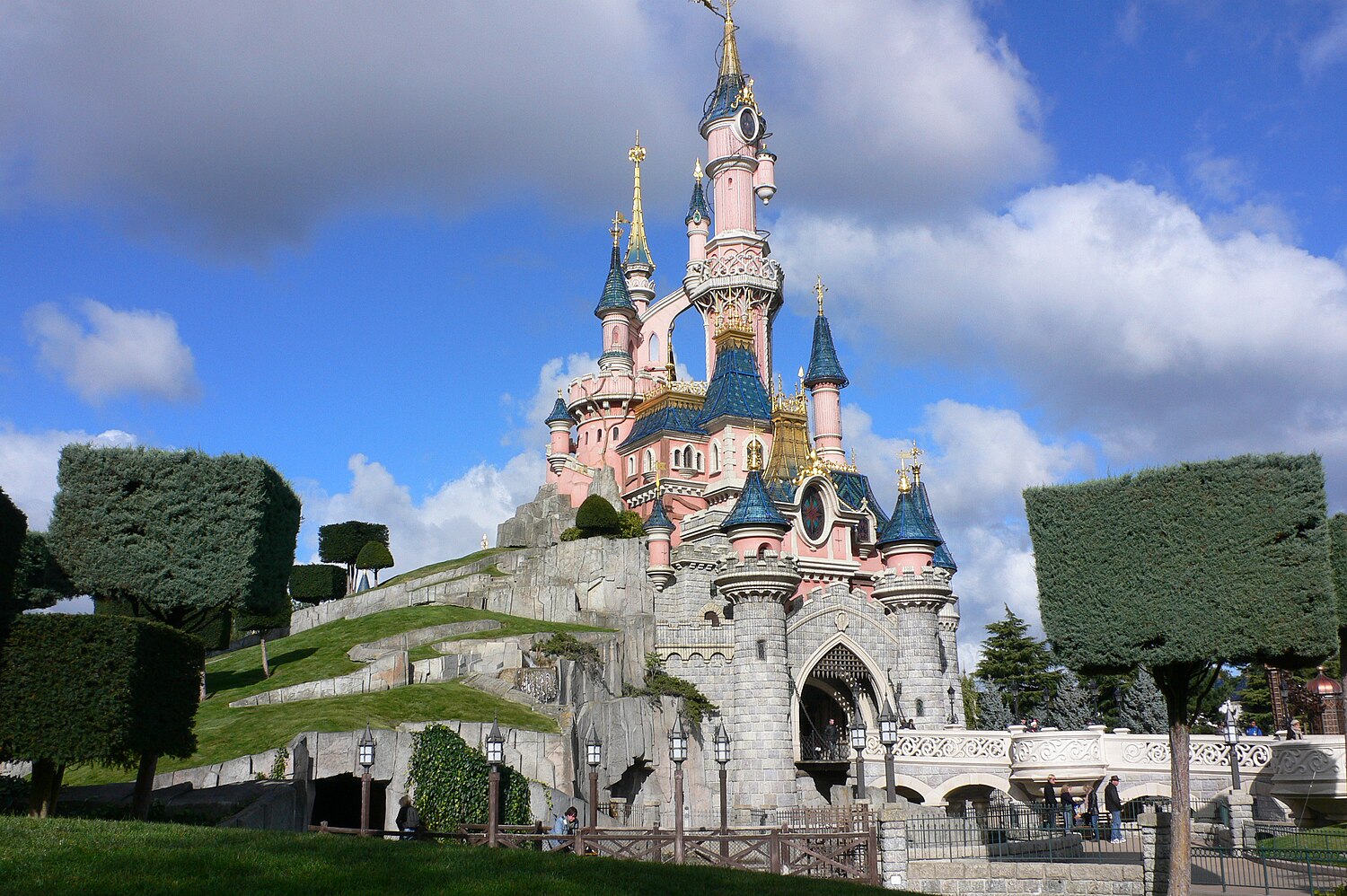 Sleeping Beauty Castle Walk-Through w/Stained Glass, Tapestries