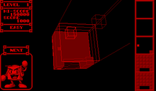 Players move falling blocks to fill up a three-dimensional well. VB 3D Tetris (Polygo Block).png