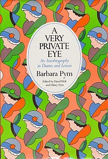 <i>A Very Private Eye</i> 1984 book autobiography by novelist Barbara Pym