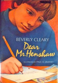 <i>Dear Mr. Henshaw</i> 1983 juvenile epistolary novel by Beverly Cleary