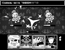 In Stars and Time's battle system allows players to perform combos based on move types (denoted in the bottom right). In Stars and Time battle.jpg