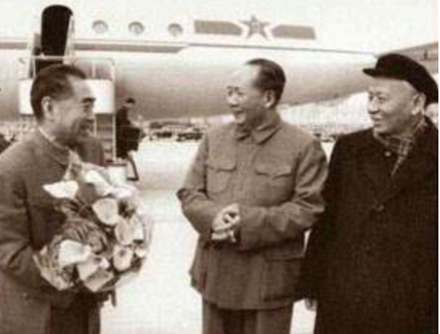 (L-R) Zhou Enlai, Mao Zedong, and Liu Shaoqi in 1964