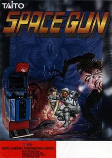 <i>Space Gun</i> (video game) 1990 first-person shooter arcade game