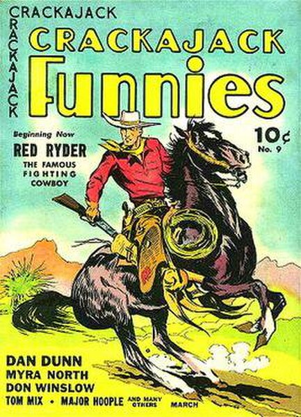 The first appearance of Red Ryder on Dell's Crackajack Funnies #9 (March 1939)