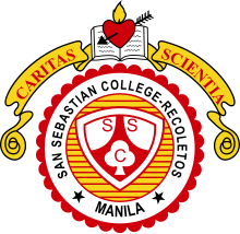 Seal of San Sebastian College-Recoletos de Manila.svg