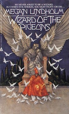 Магьосникът на гълъбите (роман на Меган Линдхолм - предна корица) .jpg