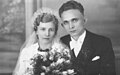 Władysław Dworaczek and his wife Róża. Wedding portrait.