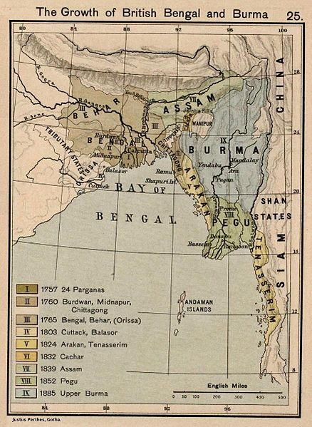 Expansion of British Bengal and Burma.