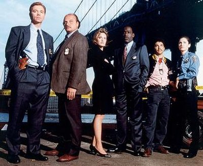 Original cast (from left): Caruso, Franz, Stringfield, McDaniel, Turturro, and Brenneman