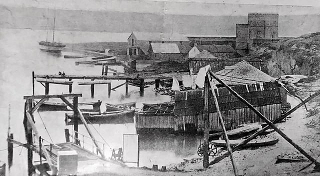 Bennelong Point & the 1st Sydney Rowing Club shed 1880